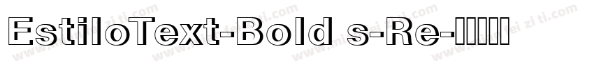 EstiloText-Bold s-Re字体转换